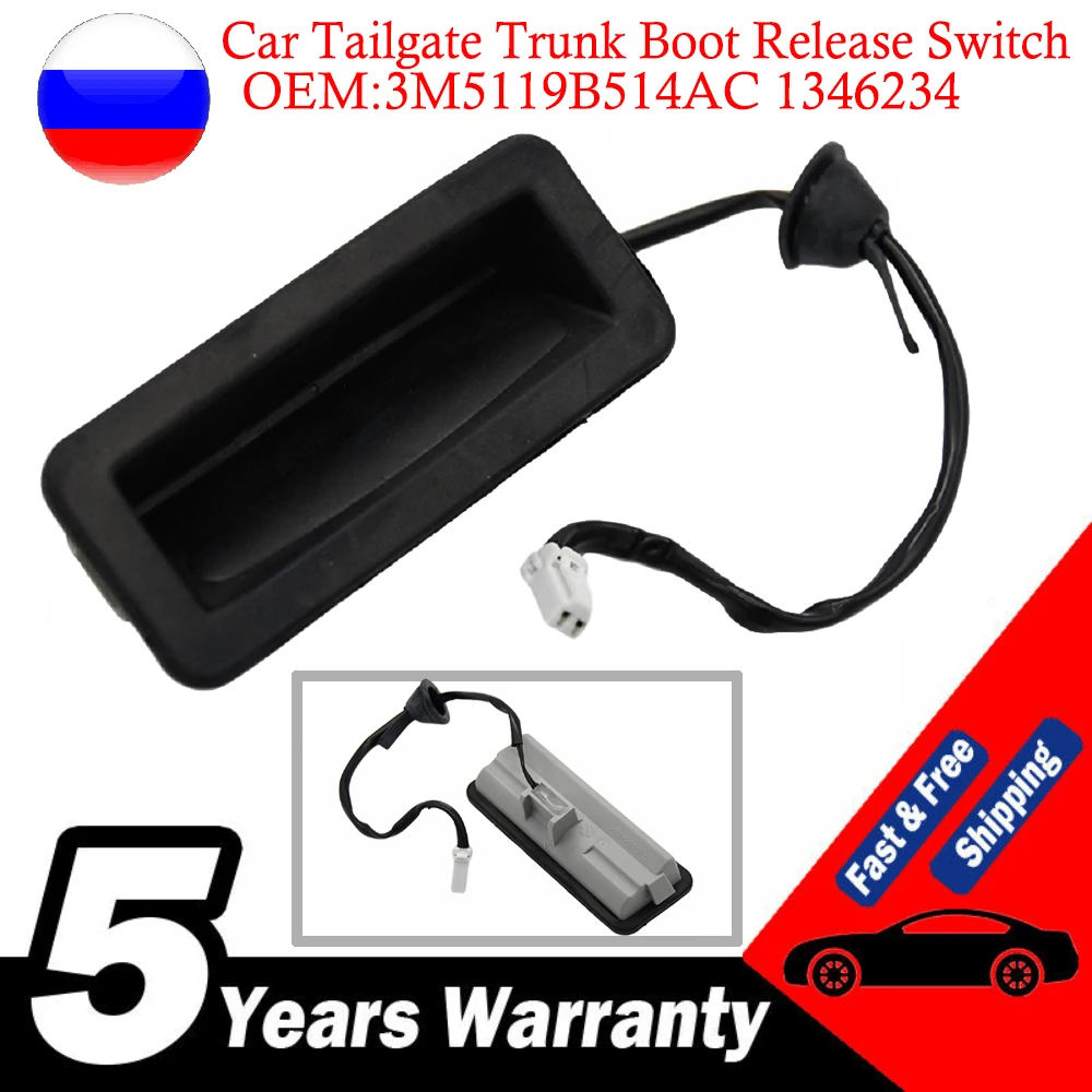 Car Tailgate Trunk Boot Release Switch for Ford Focus MK2 2004-2008 1346234 3M5119B514AC