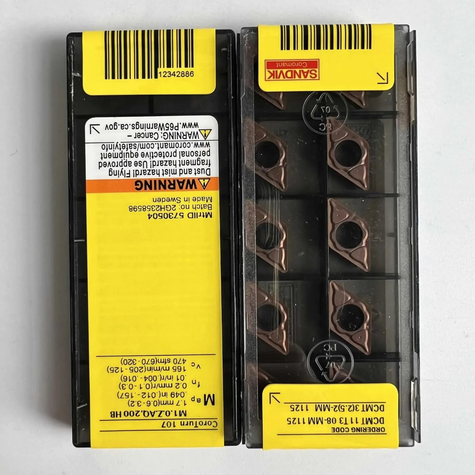 

Original SANDVIK / DCMT11T308-MM 1125 / Hard alloy CNC Blade 10 Pcs