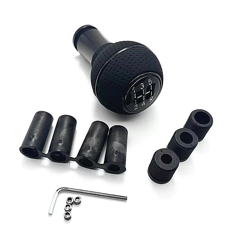 

Universal 5 6 Speed Car Manual Gear Shift Knob Round Ball Shape Leather Shifter Lever