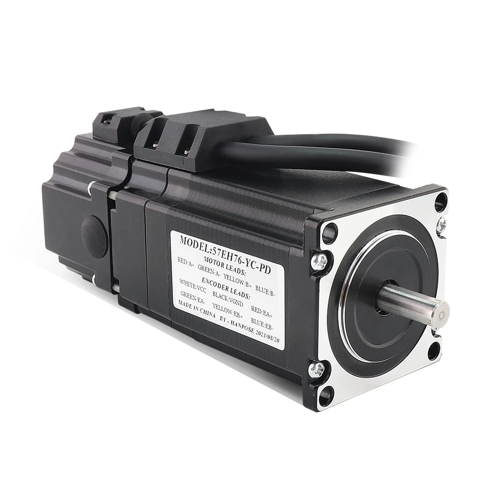 servo motor 57EH76-YC-PD + CL57-BK driver Permanent magnet brake closed-loop stepper motor 4.0A 2.2N.m 57 Stepper Motor nema23