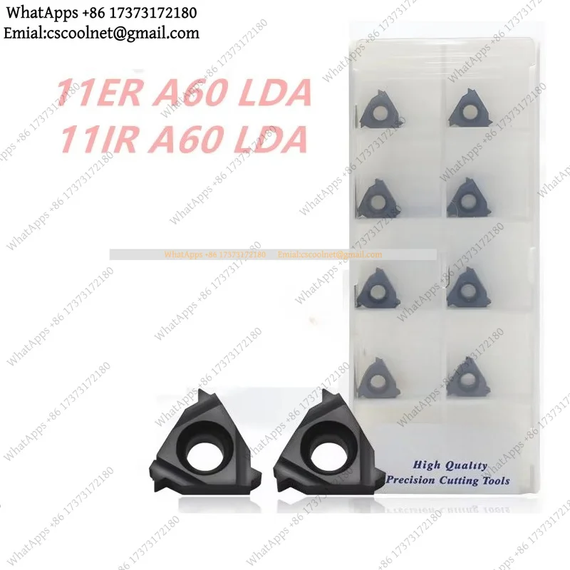 10pcs 11ER/11IR 0.75-2.5 ISO LDA A60 Carbide Inserts CVD Coating