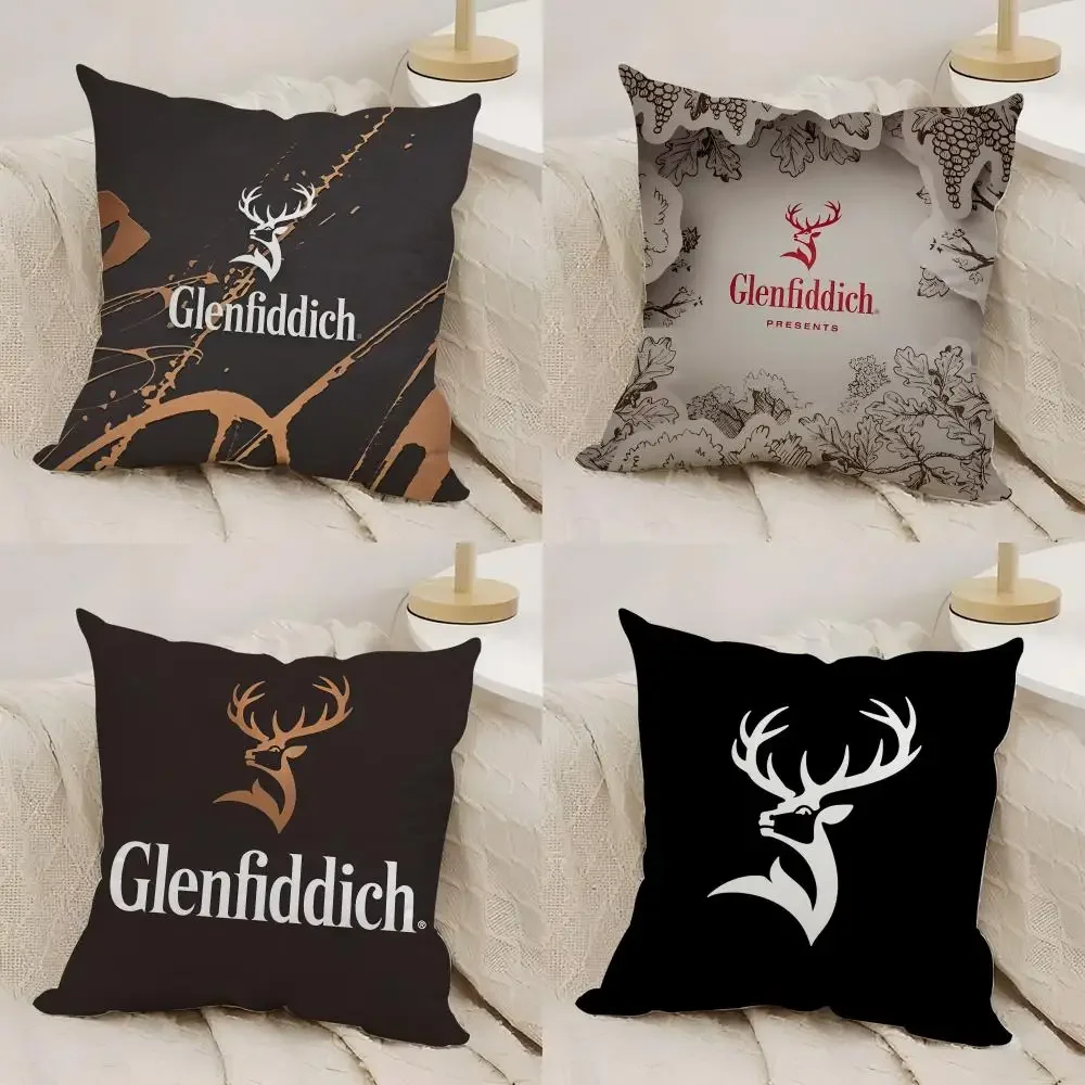 The G-GlenfiddichS Custom Cushion Cover Silky Short Plush Double-Sided Printed Pillow Case for Sofa All Seasons Home Decor Gift