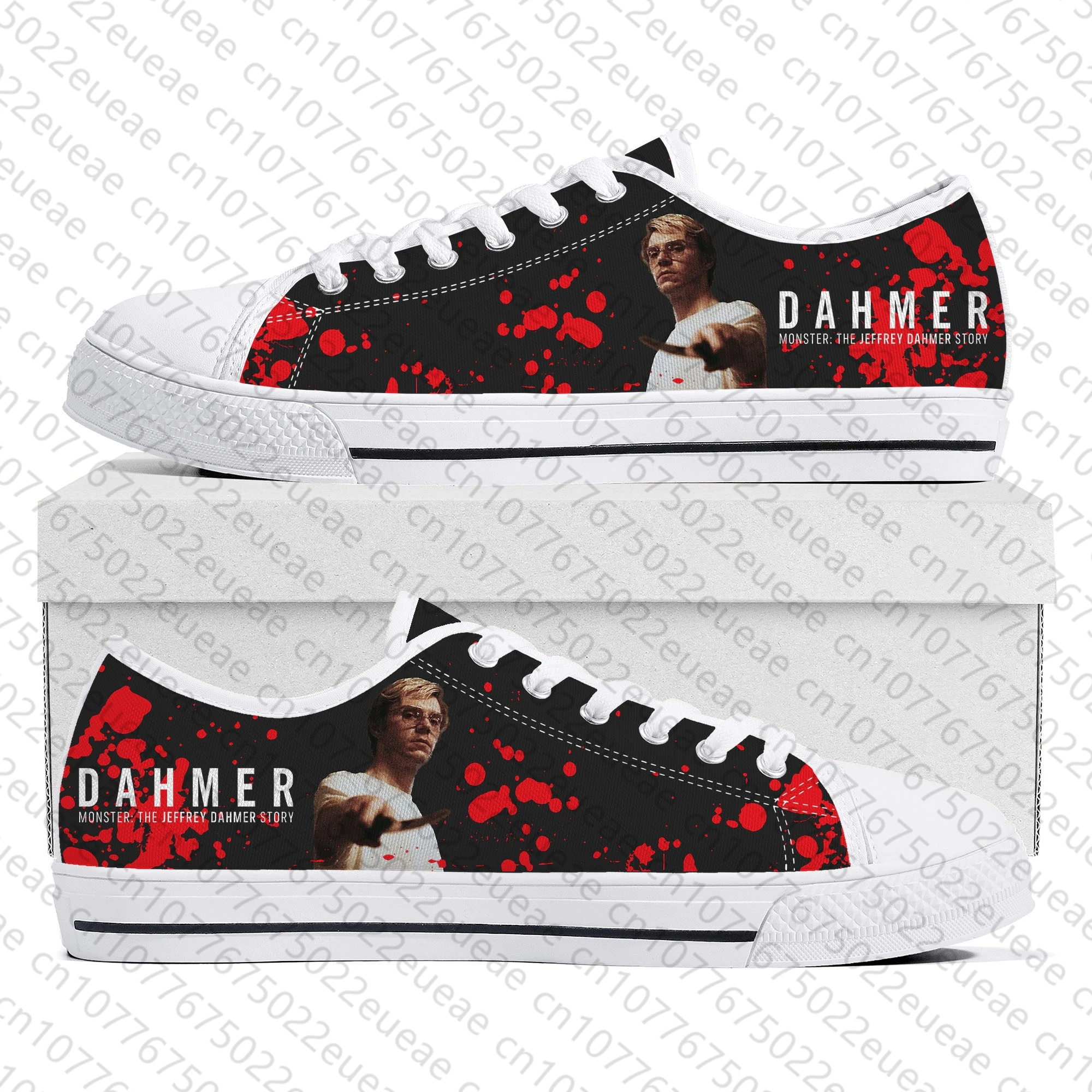 Jeffrey Dahmer Low Top Sneakers Mens Womens Teenager High Quality Monster-Serial Killer Canvas Sneaker Casual Shoes Custom Shoe