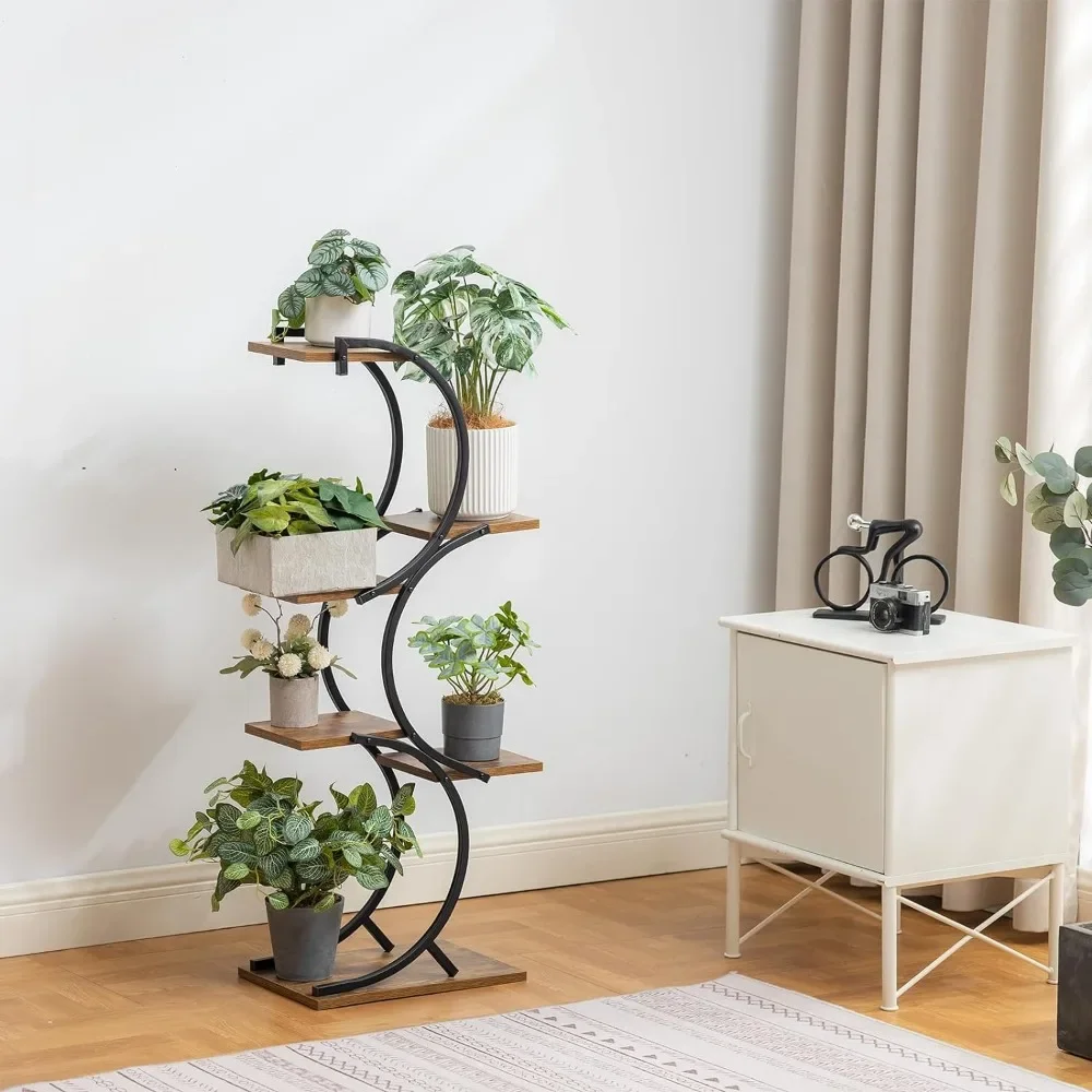 

Plant Stand Indoor 6-Tier wrought iron Plant Stand Green Indoor Plant Stand Tiered Use Office Home Decor