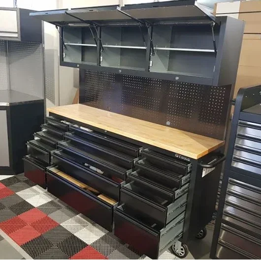 Workbench And Combined Metal Tool Cabinet With Drawers For Garage And Workshop