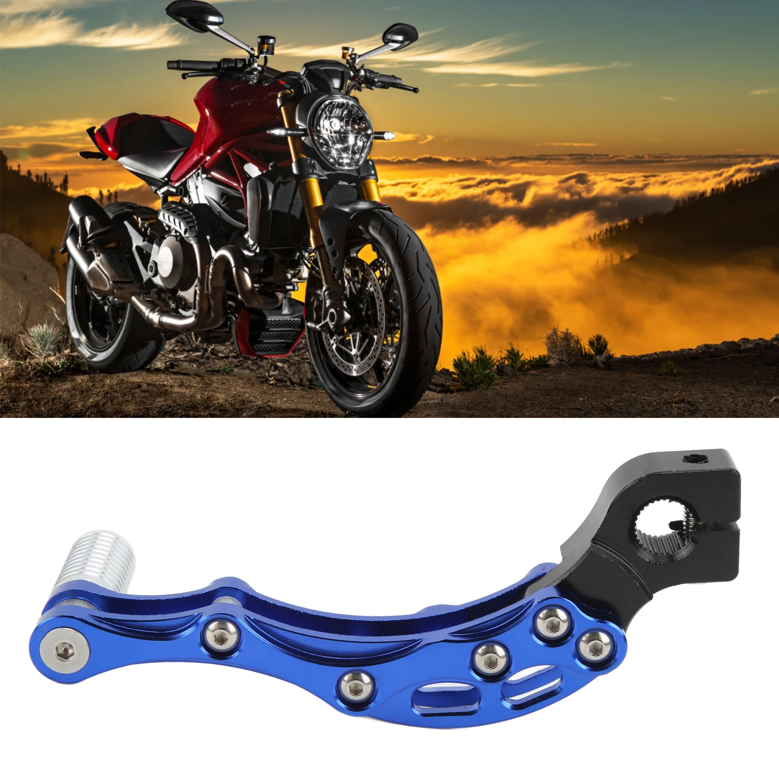 Kick Starter Start Lever High Strength Aluminum Alloy Universal Accessory for Motorcycle ScooterBlue