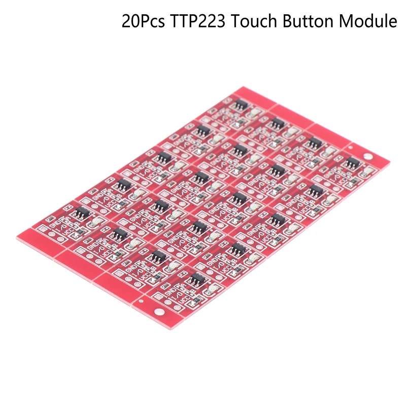 20PCS TTP223 Touch Button Module Capacitor Type Single Channel Self Locking Touch Switch Sensor