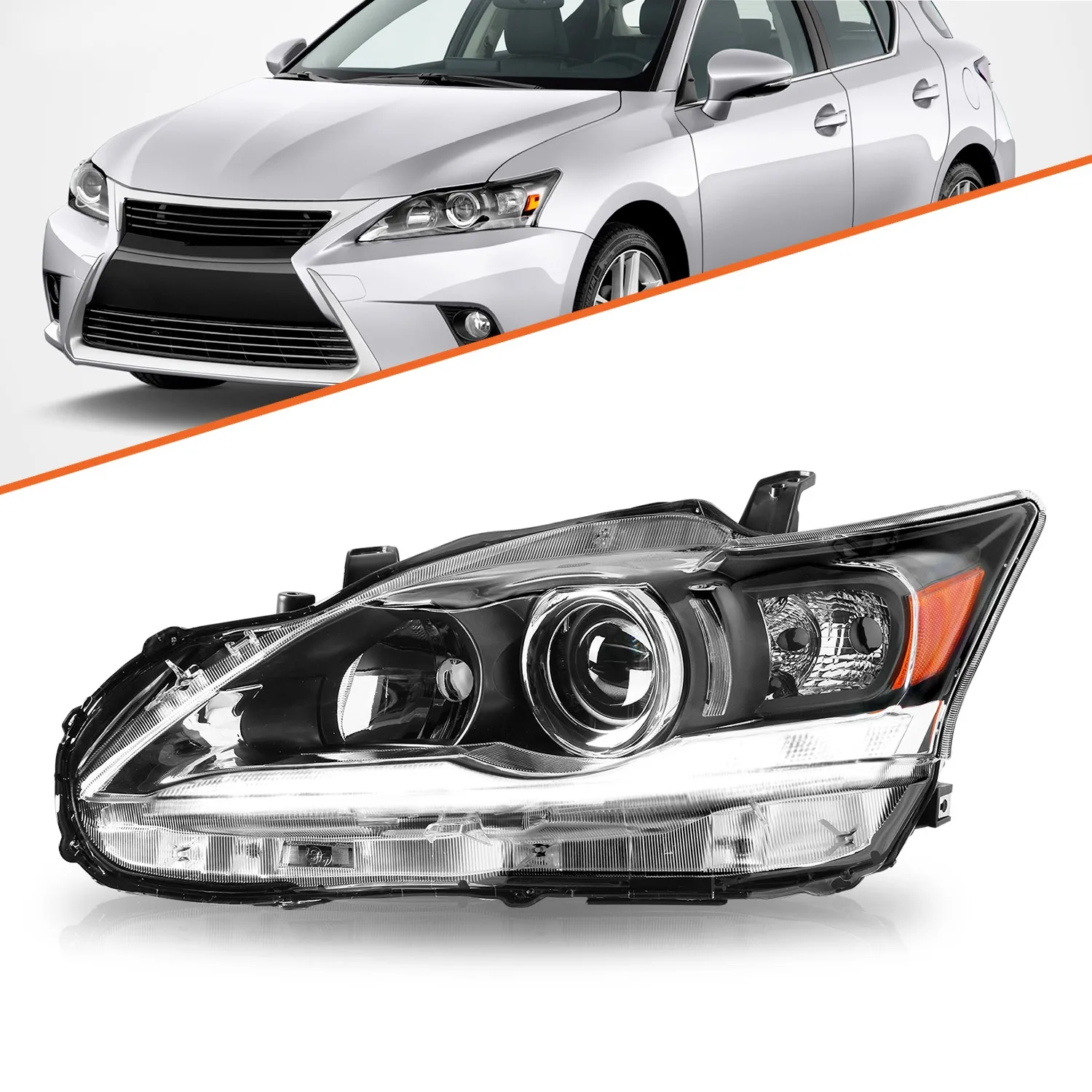

For 2011-2017 Lexus CT200h Halogen Projector Left Driver Side Headlights