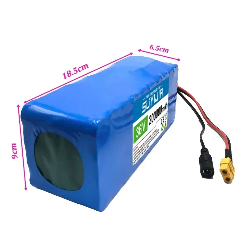 18650 10S4P 36V 200Ah High Quality Chargeable Li-ion Battery Pack BMS Model Airplanes Electric Tools Sightseeing + 42V2A Charger