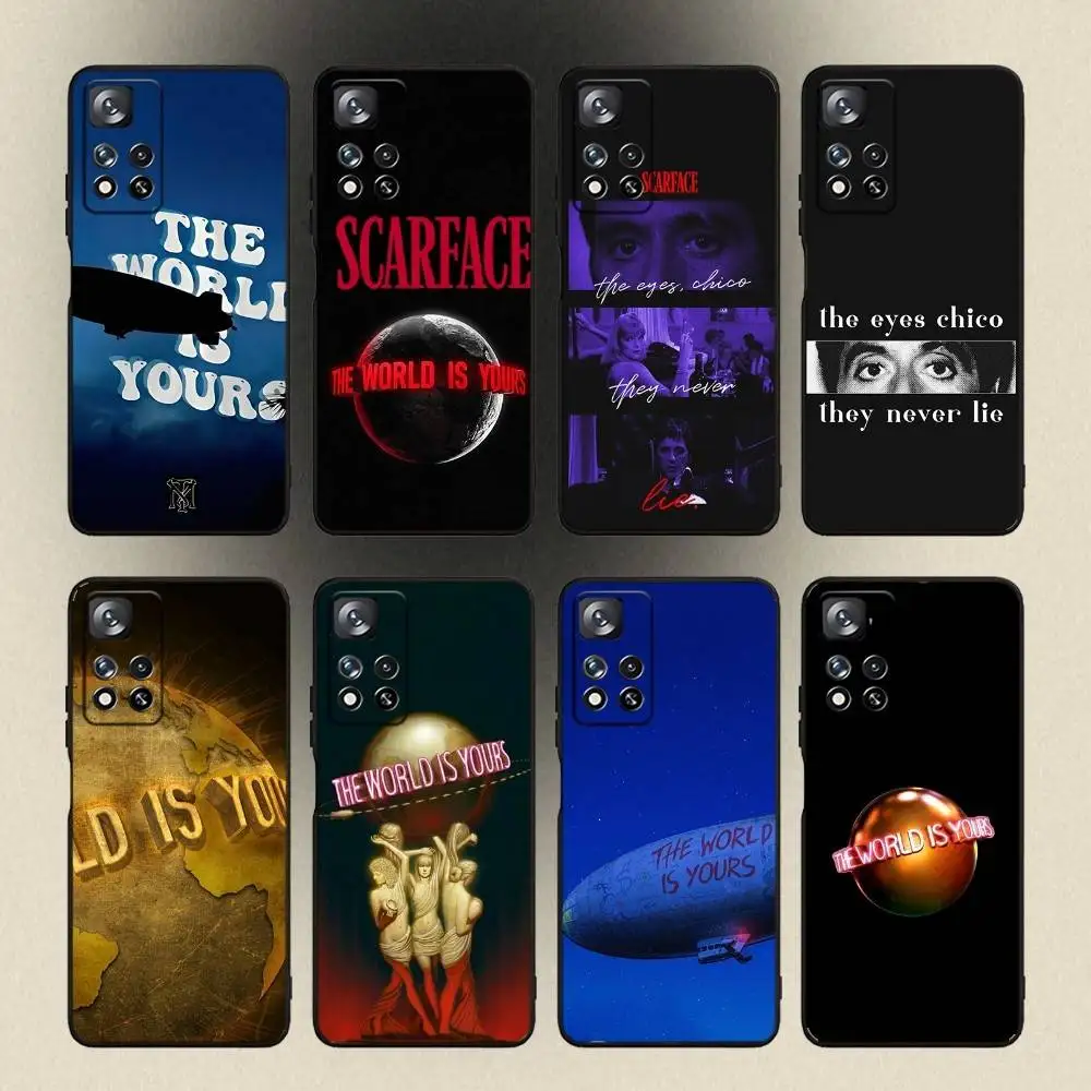 

Scarfaces The World Is Yours Phone Case For Samsung Galaxy A 91,80,73,72,53,52,51,22,5G,Plus,J,Note Soft Black Cover