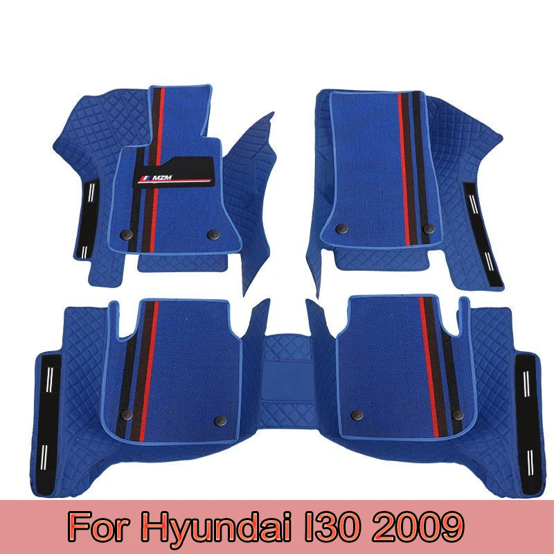 For Hyundai I30 2009 Car Floor Mats Styling Leather Carpet Protector Covers Auto Waterproof Anti Dirty Interior Rugs Custom