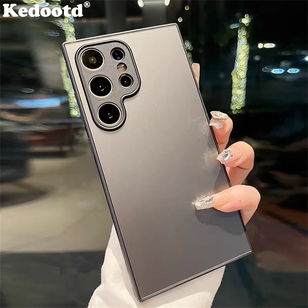 Original AG Milchglas-Hülle für Samsung S25 S24 FE S23 S22 S21 S20 FE S10 Plus Note20 Ultra A55 stoßfeste, kratzfeste Abdeckung