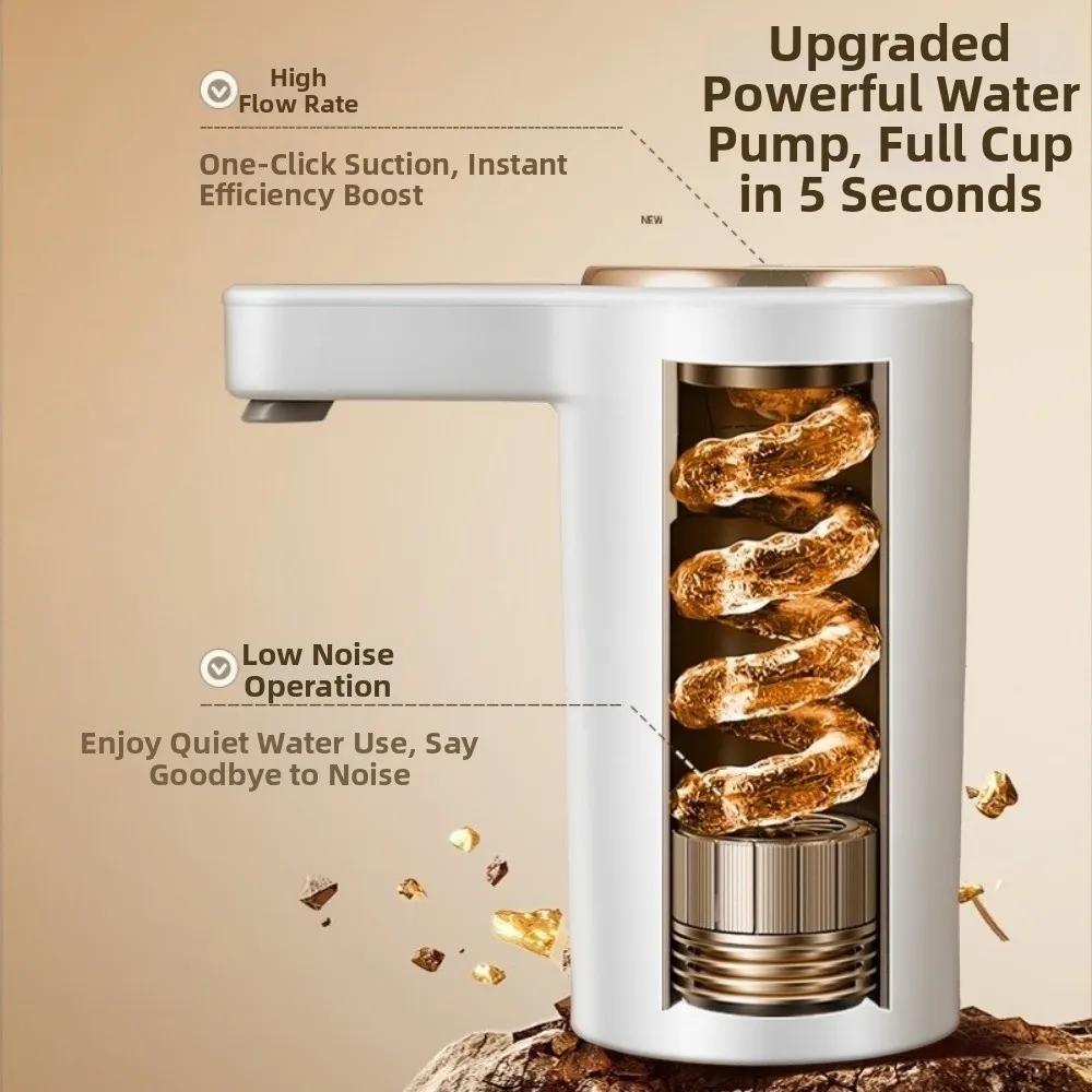 Portable Electric Bottled Water Dispenser Type-C Charging One Click Water Outlet Automatic Water Dispenser USB Charging