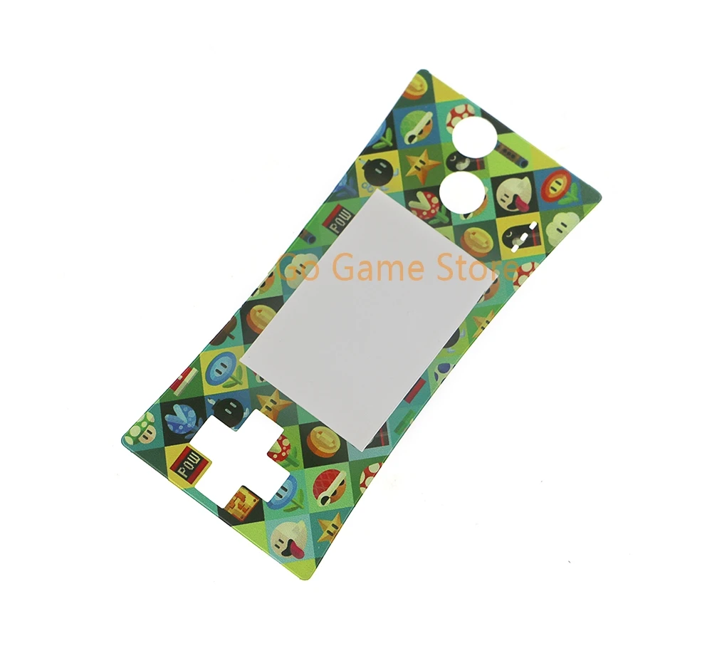 10PCS For GBM New Front Panel Protective Cover with Pattern For GameBoy Micro GBM Replacement Parts