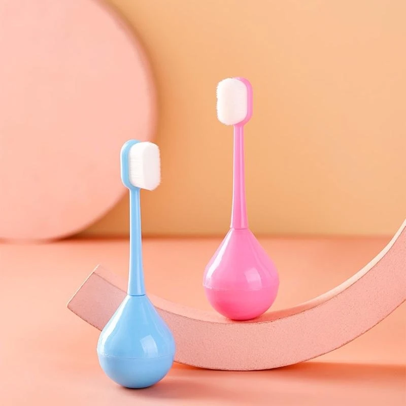 J15U لطيف لون الحلوى الطفل الاطفال فرشاة الأسنان الناعمة غرامة شعيرات فرشاة أسنان الأطفال فرشاة الأسنان العناية بالفم تنظيف أداة