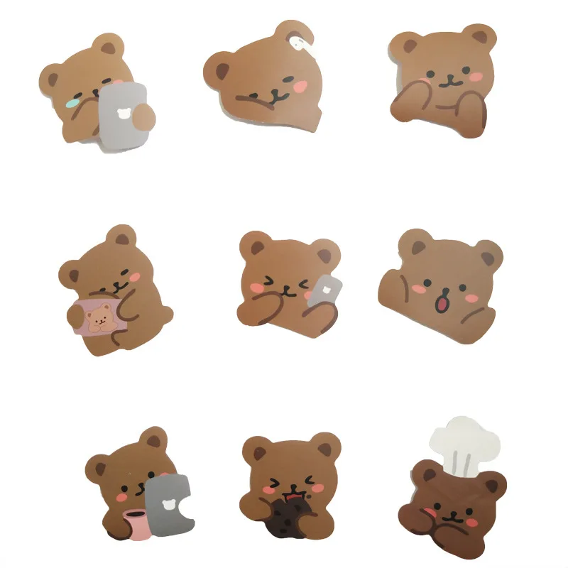 10/30/60pcs Cute Bear Stickers Laptop Bicycle Guitar Skateboard Sticker Kid DIY Graffiti Waterproof stickers