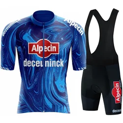 2024 Netherlands Team Alpecin Deceuninck Cycling Jersey Set World Champion Mathieu van der Poel Cycling Clothing Road Bike Shirt