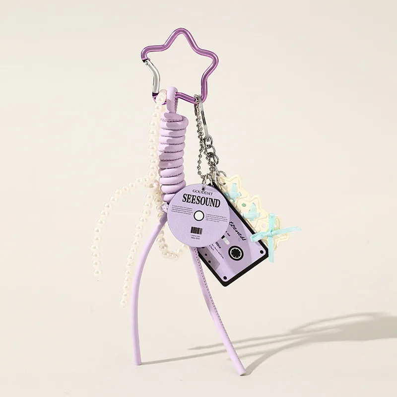 Porte-clés avec lanière pour guitare électrique, nouvelle série créative et Cool, pendentif de sac gratuit pour fille, pendentif exquis, accessoires polyvalents