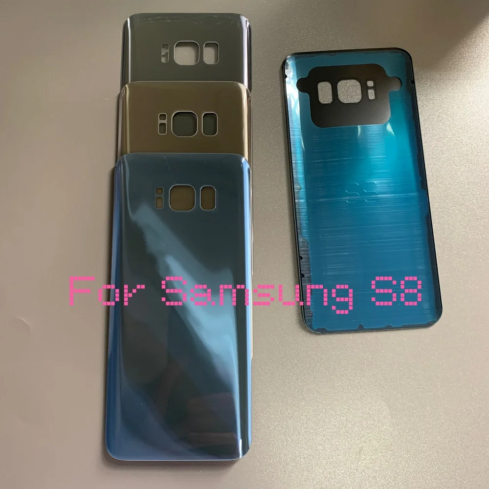 For Samsung Galaxy S8 G950 G950F Battery Back Cover Rear Door S8 Plus G955 G955F Glass Panel Housing Case Replacment