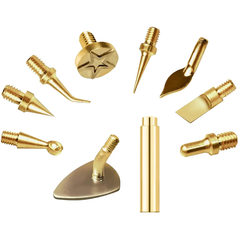 Brass for Soldering Iron Tips for TS100 Soldering Station 17pc Heat Set Engraving and Trimming Kit for 3D Printing and Hot Work