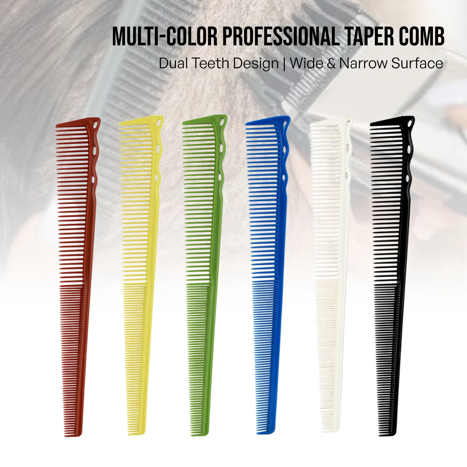 1/5/6PCS Barber Side Corners Fade Combs Pro Tapered Haircut Combs For Men Women Heat Resistant Smooth Hair Comb Styling Tools