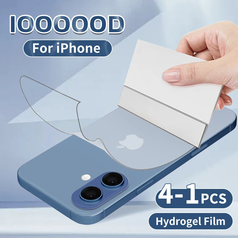 4-1Pcs Back Hydrogel Film For iPhone 17 Pro Max Soft Clear Screen Protector For iPhone 17 Air HD Phone Accessories Not-Glass