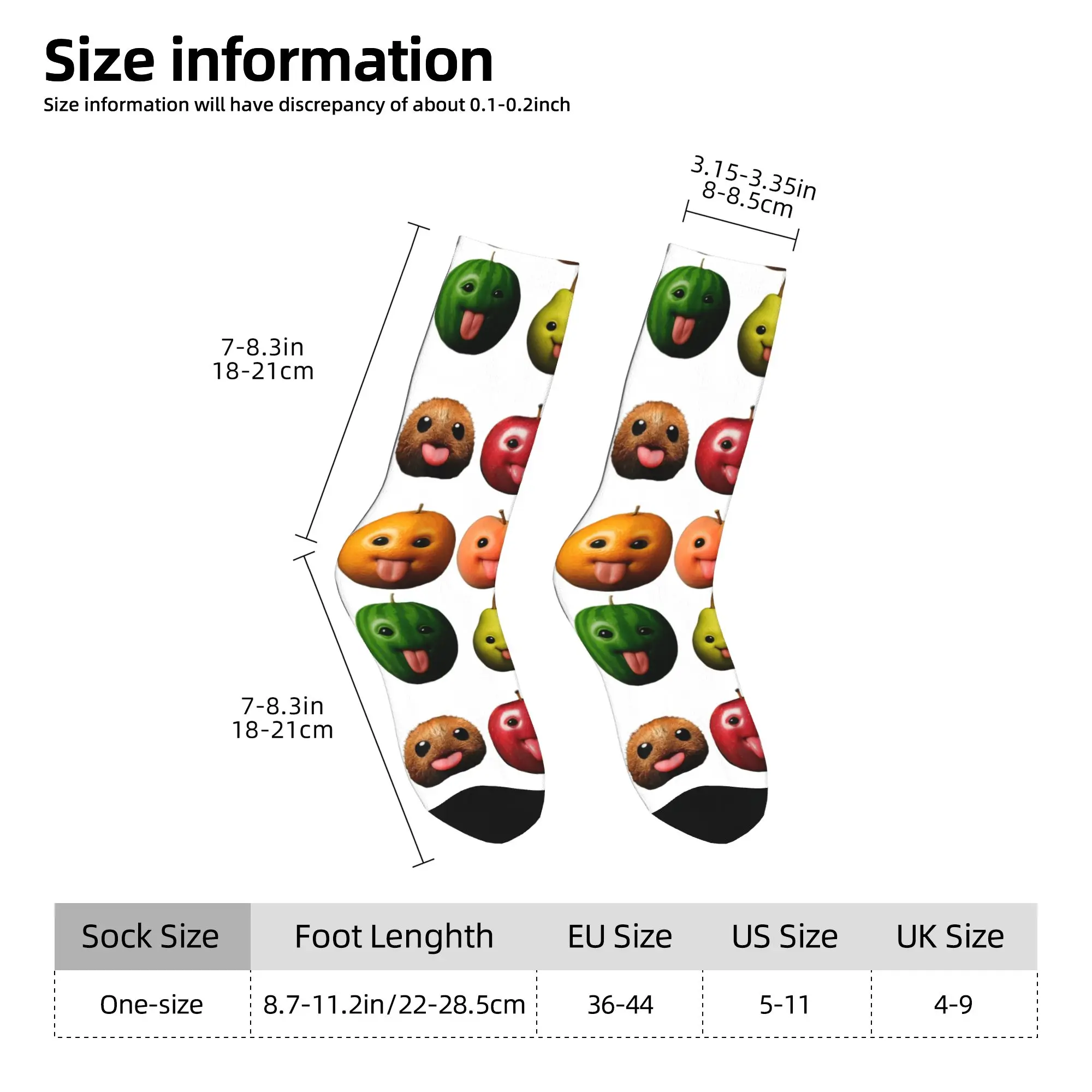مضحك سخيف AI الفاكهة الجنرال Z ميمي BrainRot الفكاهة اللسان خارج الجوارب مكافحة العرق جوارب النساء الرجال الجوارب الناعمة الدافئة الربيع الجوارب