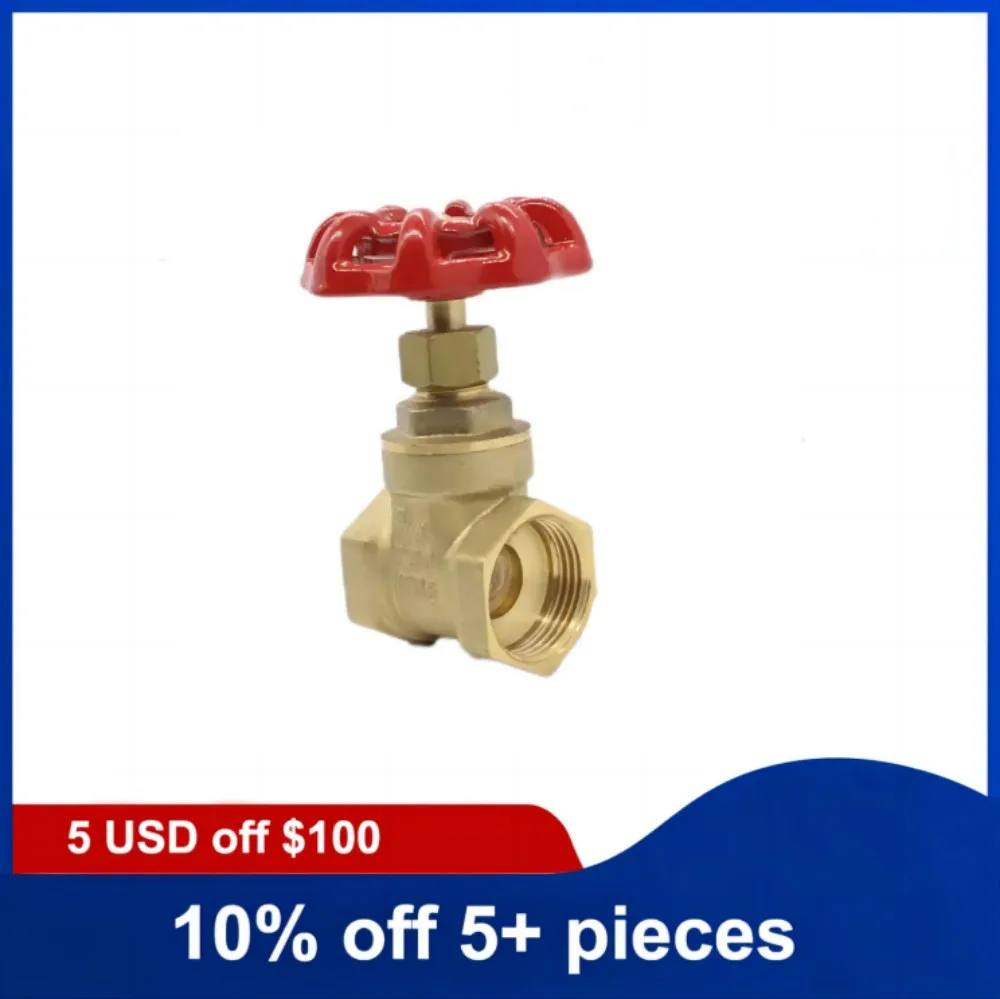 

2-1/2-дюймовые латунные ручные затворные клапаны, двухходовой затвор с внутренней резьбой и желтым стальным ручным колесом