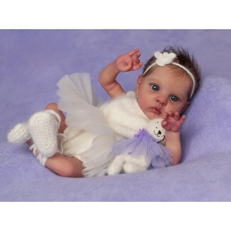 Muñeca Reborn Mikki de Vinilo Suave de 18 Pulgadas (43 cm), Accesorios para Muñecas, Piezas de Juguete para Manualidades