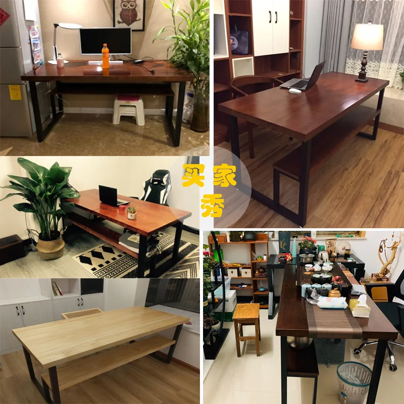 مكتب من الخشب الصلب، مكتب بسيط وحديث، طاولة كمبيوتر مكتبية، طالب منزلي #5