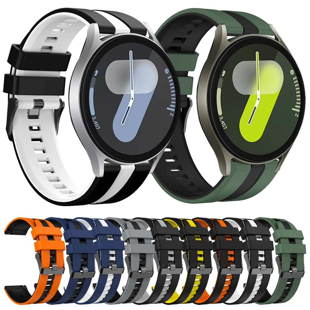 for Samsuang Galaxy Watch 7 6 5 4 40 44mm Band Quick fit Strap Galaxy Watch6 4 classic Gear S3 Watch 3 Silicone 20 22mm bracelet