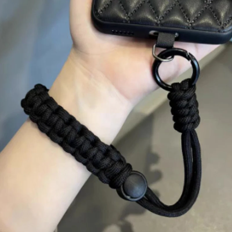 1pc criativo telefone cordão bonito tecido pulseira de segurança multifuncional celular anti-perdido corda curta portátil keyc