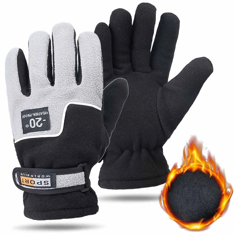 

Ski Gloves Motorcycle Windproof Polar Fleece Thermal Gloves Snowboard Snowmobile Gloves Men Women Winter Warm Snow Bike Gloves