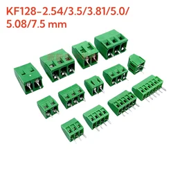 10Pcs Screw terminal type PCB KF128-2.54/3.5/3.81/5.0/5.08/7.5 mm  PCB Mini Screw Terminal Blocks for Wires2 p3p copper