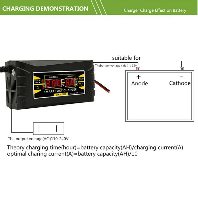 Car Battery Charger 12V 6A 10A Intelligent Full Automatic Auto Smart Fast hot UK Car battery fast charger car Accessories