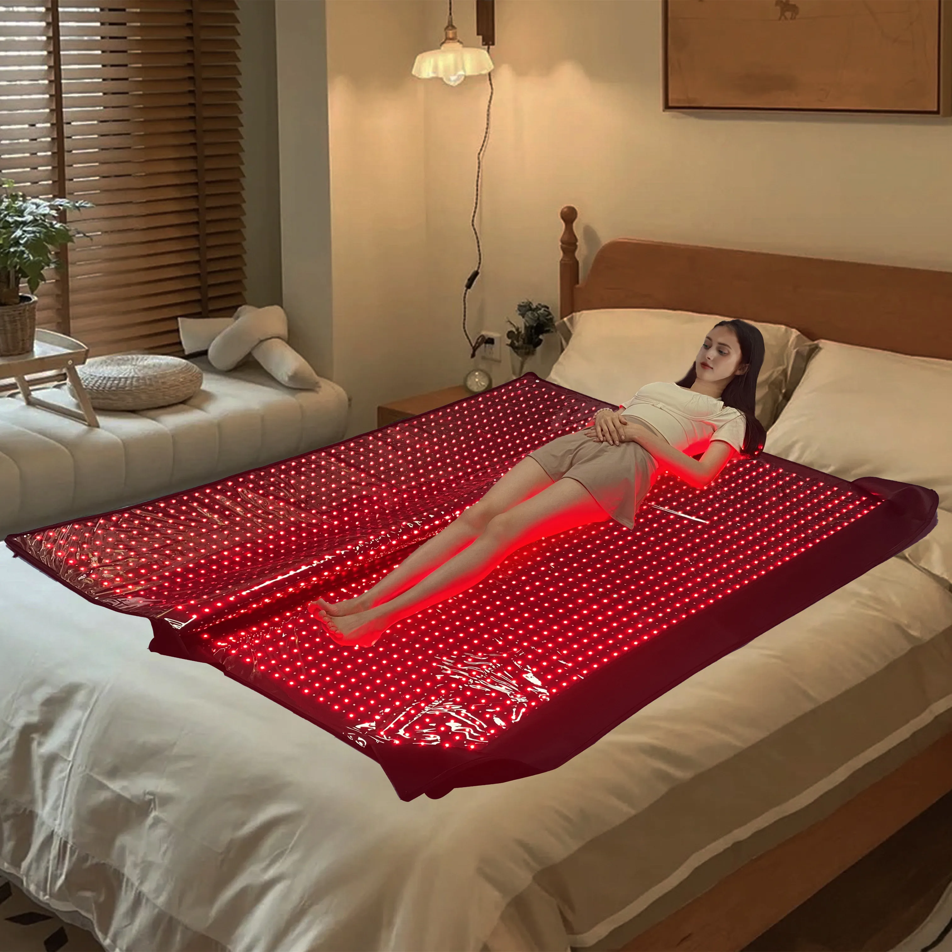 180 x 90 cm Best Sleeping Bag 360 Led Red and Near Red Light Therapy Sleeping Bag Heating Sauna Cap sule for Home Spa Use