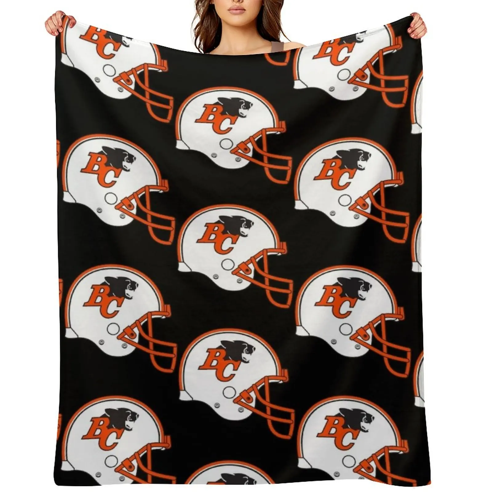 

BC Lions Logo - Logo Every Child Matters Vintage Football B.C. Li Throw Blanket Cute Plaid Soft Beds Bed Thermal Blankets