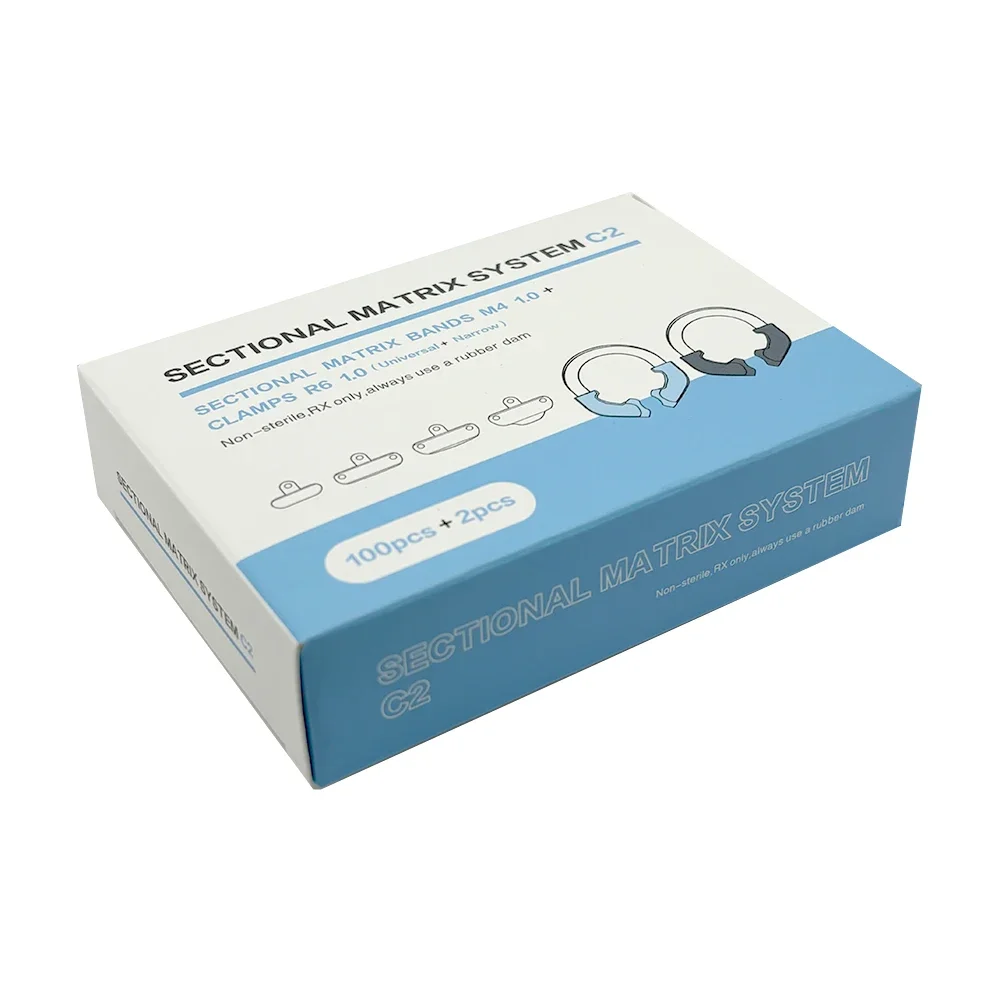 مجموعة أربطة مصفوفة NiTi للأسنان مكونة من 102 قطعة مع حلقات محيطية مقطعية لمجموعة ترميم المركب الخلفي #3