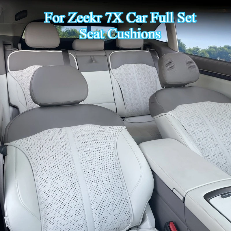 

Для Zeekr 7X 2025 7 шт. автомобильные полный комплект подушек для передних и задних сидений, защита спинки, дышащие чехлы на сиденья, защитная накладка