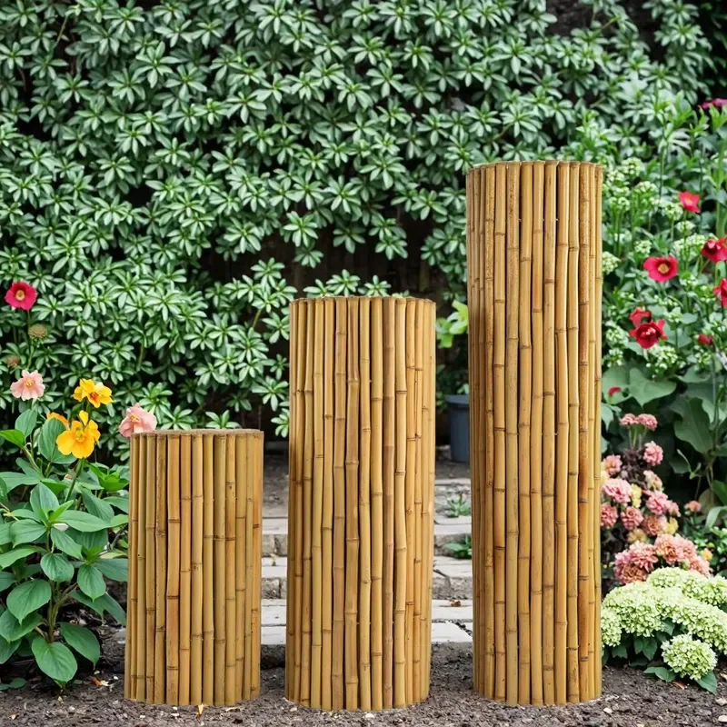 1.8m*2.4m Eco-Friendly Bamboo Fence Natural Woven Wood for Outdoor Decoration Farming Livestock Farm 3D Included