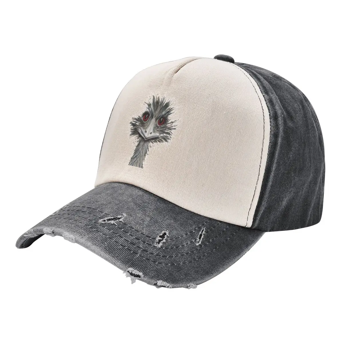 Cute & Cheeky Watercolour Emu (Australian Wildlife) Baseball Cap Luxury Cap Luxury Hat Women's Hats For The Sun Men's