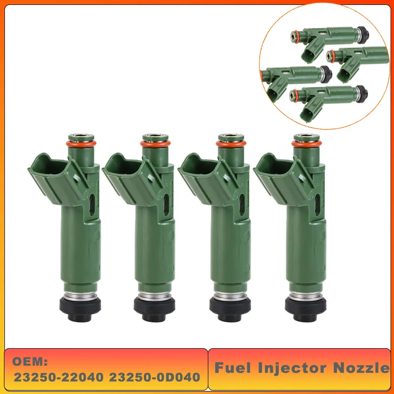 

4pcs Fuel Injector 23250-22040 23250-0D040 for Toyota Celica MR2 Spyder Corolla Matrix Chevy Prizm Pontiac 1.8L 2000-06 12 Holes