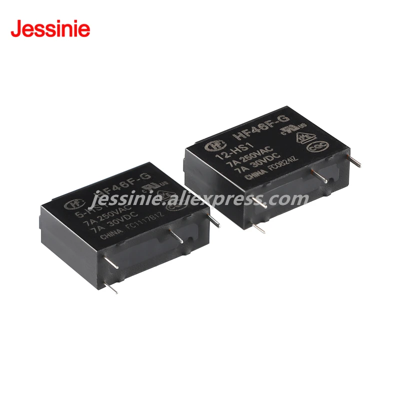 10pcs/1pc Ultra-small Medium Power Relay HF46F HF46F-G- 005 012 024 -HS1 -HS1T 5V 12V 24V DC 4Pin