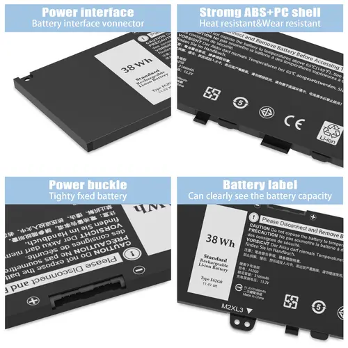 Imagen 2 del producto Batería F62G0 para Dell Inspiron 13, 7000, 7373, 7386, 2 en 1, 7370, 7380, P83G, P83G002, P91G001, P87G001, Vostro 13, 5370, serie 39DY5