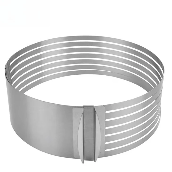 Stainless steel adjustable cake cutting machine mold cake decoration mousse ring pastry tool