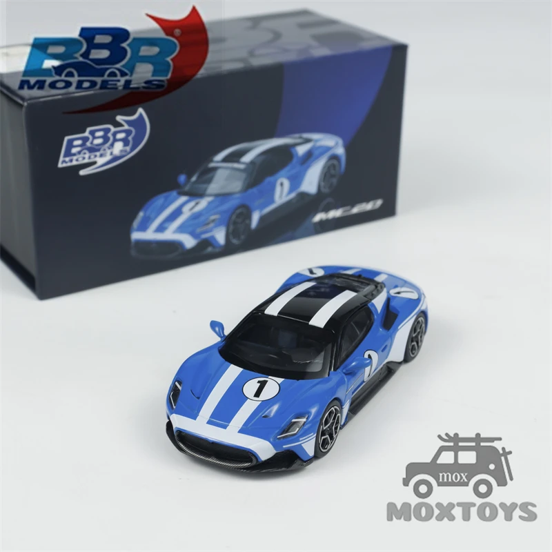 

BBR 1:64 Maserati MC20 #1 Maserati Performance Experience Blue White Diecast Model Car