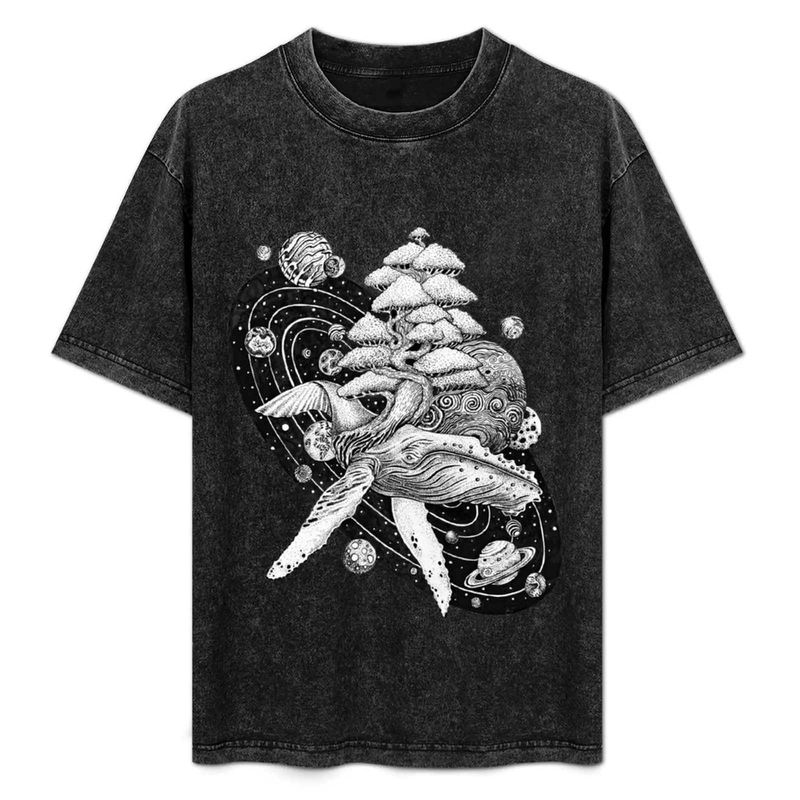 

Whale tree of life T-Shirt Summer Holiday Casual Tee