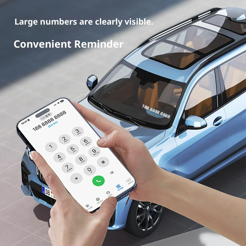 High-end Roller-type Two-in-one Car Temporary Parking Number Plate Vehicle-mounted Moving Phone Plate Window Breaker Safety Hamm