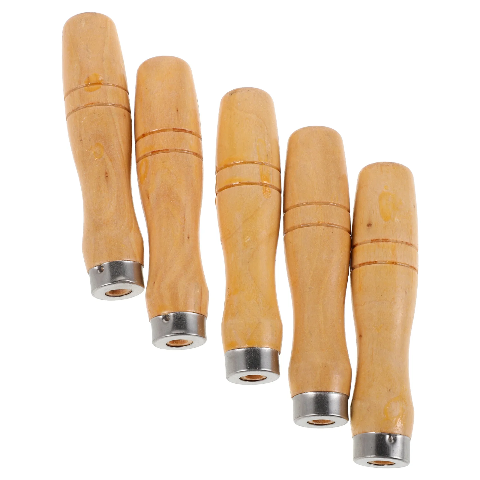 

5 Pcs Wooden Handle for File Electric Chainsaw Oversized Cuuting Tool Bamboo Work