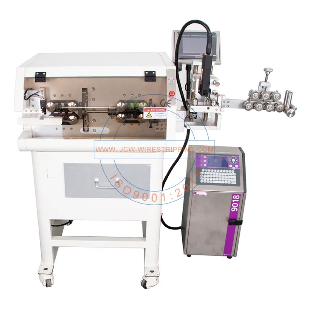 JCW-CS05C Automatic Wire Inkjet Printer Cutter Stripper Electric Cable Cutting Stripping Printing Machine Winding Machine